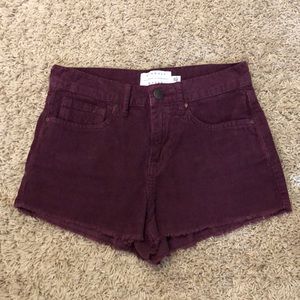 maroon shorts